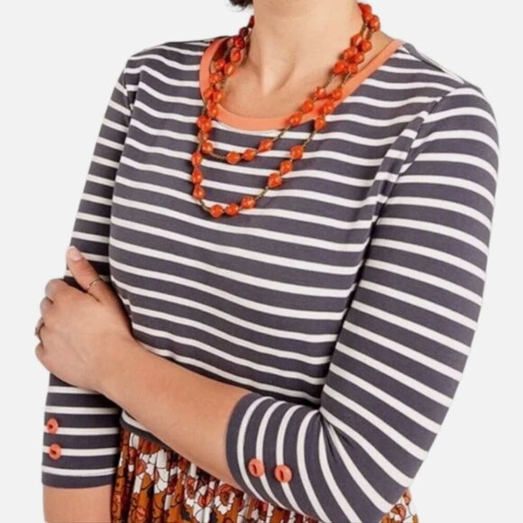 Matilda Jane Winsome Mixed Print Floral Striped Dress size S Whimsy Twee Boho - Picture 2 of 12